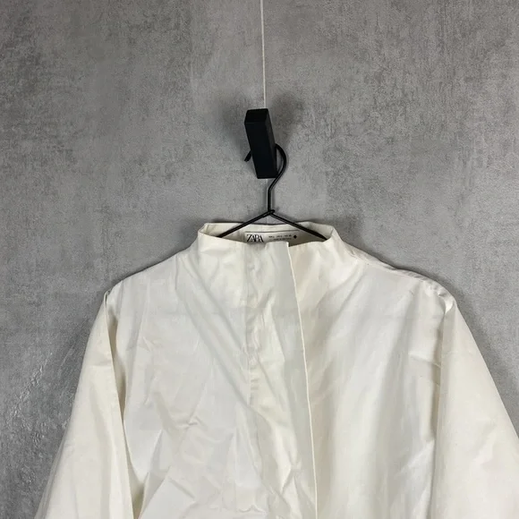 Zara white gathered dress - Picture 3 of 8